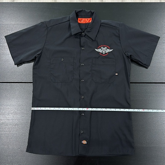 Harley-Davidson Dickeys Button Up Garage Collar Shirt - M - Picture 7 of 7